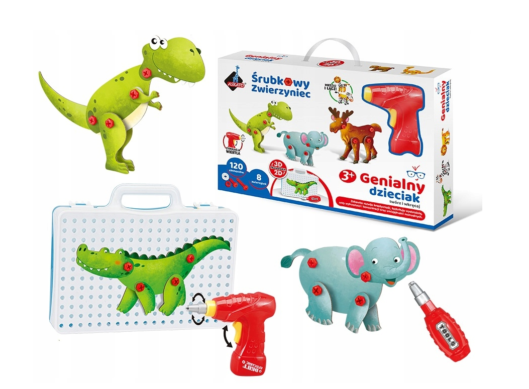 Askato Genialny Dzieciak Śrubkowy Zwierzyniec